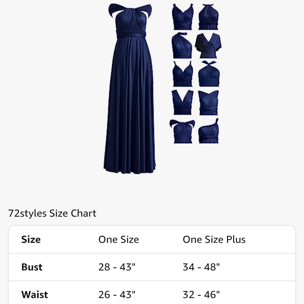 Elegant Navy Blue Maxi Dress NWT retail $79 - Picture 3 of 4